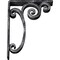 Ekena Millwork Avery Wrought Iron Bracket, (Triple center brace), Antiqued Silver 2"W x 7 1/2"D x 10"H BKTM02X07X10TAVASV - alternate 3
